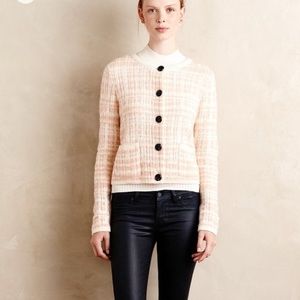 NWOT ANTHROPOLOGIE Plaid Boucle Cardigan